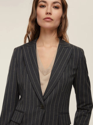 Giacca semi aderente in tessuto strech