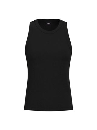 Top smanicato a coste