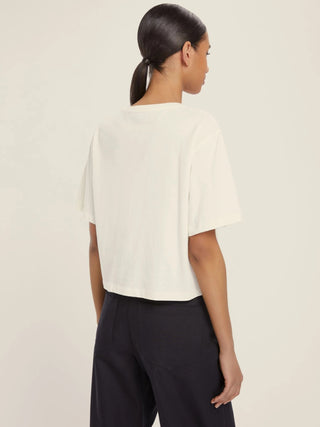 T-shirt in jersey con cristalli