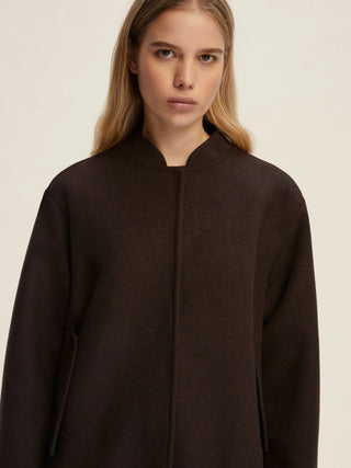 Cappotto bomber in misto lana