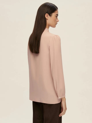 Camicia semi aderente in misto seta