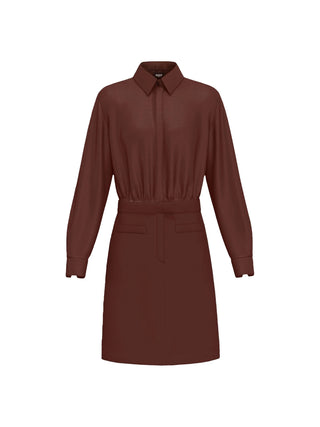 Abito con doppio materiale