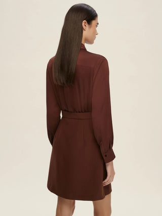 Abito con doppio materiale