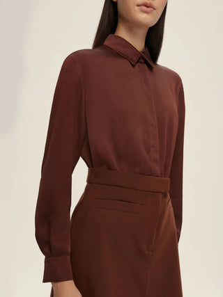 Abito con doppio materiale