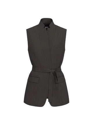 Blazer smanicato in flanella