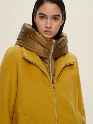 Giaccone imbottito in panno soft