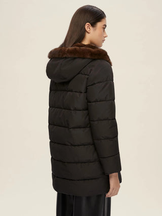 Piumino lungo in taffetà