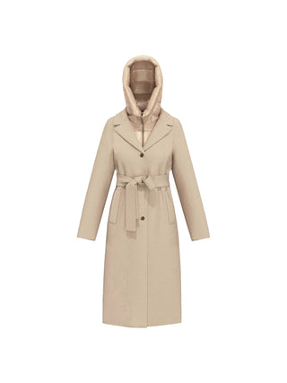 Cappotto in panno soft imbottito