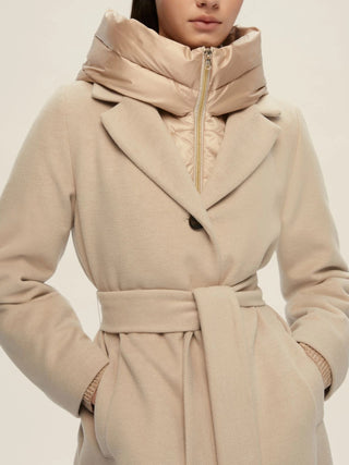 Cappotto in panno soft imbottito