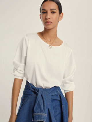 Blusa in raso stretch