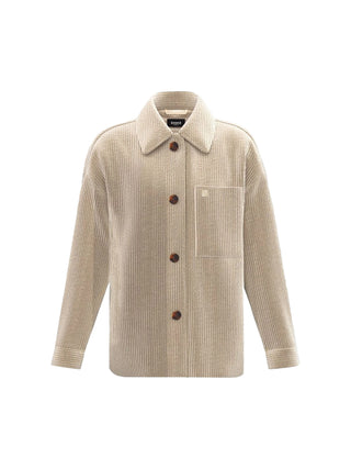 Camicia over in jersey velluto a coste