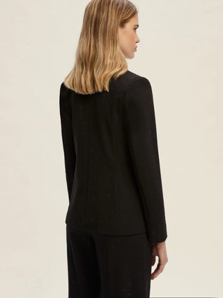 Blazer in jersey con applicazioni