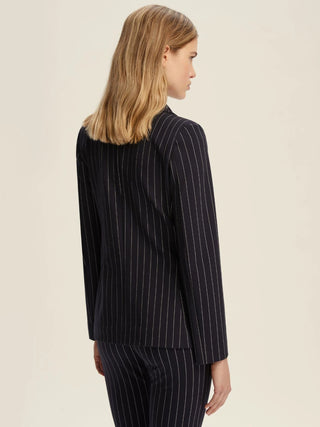 Blazer in jersey gessato