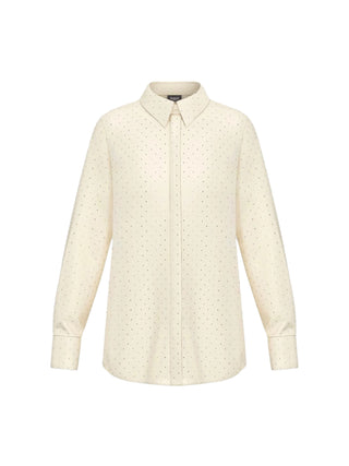 Camicia in raso con strass