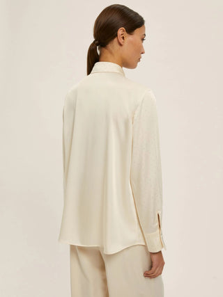 Camicia in raso con strass