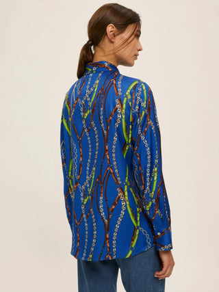 Camicia in twill di viscosa stampata