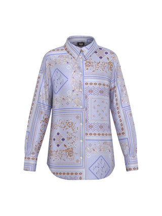 Camicia in twill di viscosa stampata