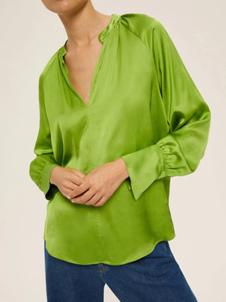 Blusa in raso di viscosa