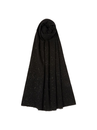 Stola con frange e filo di lurex