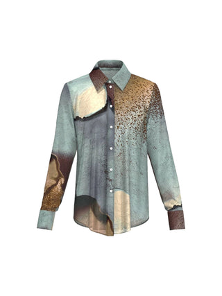 Camicia in raso stampato