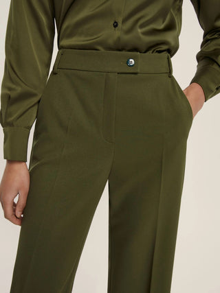 Pantalone dritto in tessuto stretch