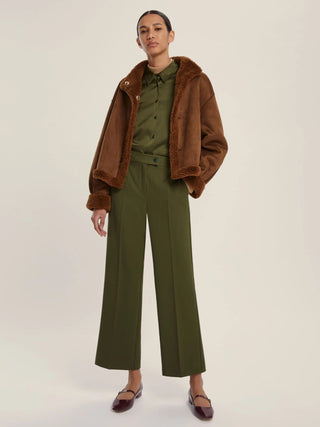 Pantalone dritto in tessuto stretch