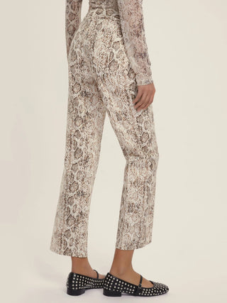 Pantalone dritto in gabardina stretch