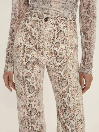 Pantalone dritto in gabardina stretch