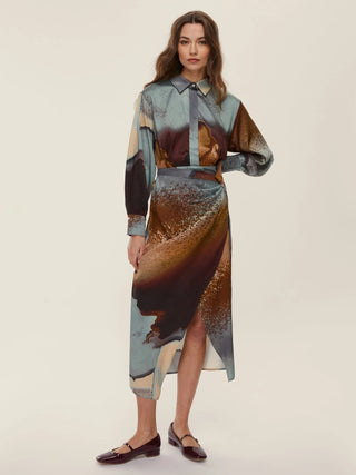 Abito in twill con nodo