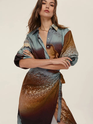 Abito in twill con nodo