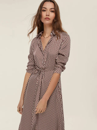 Abito in twill stampato