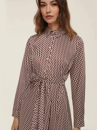 Abito in twill stampato