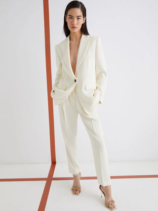 Giacca monopetto in envers satin