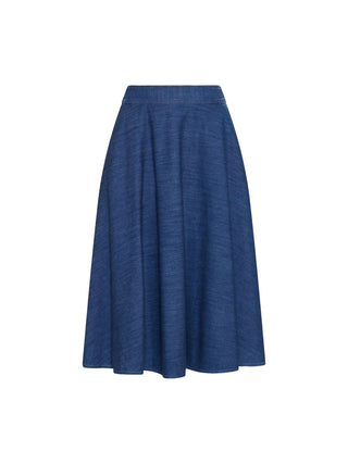 Gonna a ruota in denim