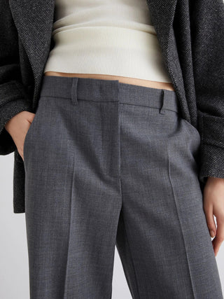 Pantalone dritto in misto lana