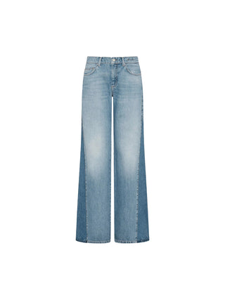 Jeans wide leg a vita bassa