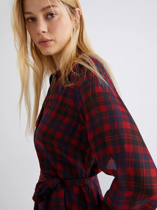 Abito in georgette con balze