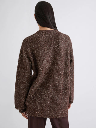 Cardigan in mohair e alpaca