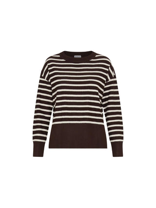 Maglia con righe bouclé