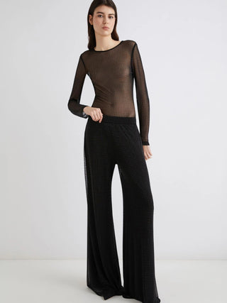 Pantalone in jersey con strass