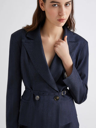 Giacca corta con cintura