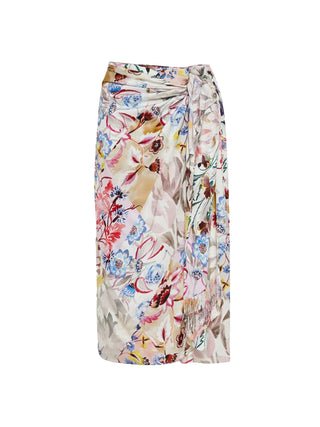 Gonna in raso stampato