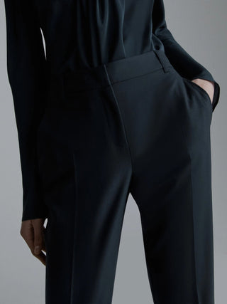 Pantalone slim in gabardina