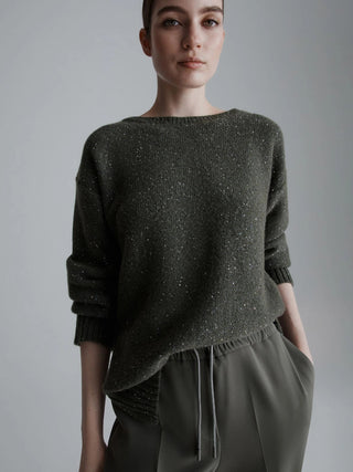 Maglia dritta in misto cashmere