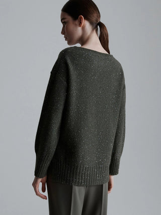 Maglia dritta in misto cashmere