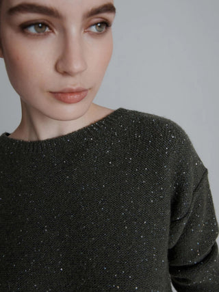 Maglia dritta in misto cashmere