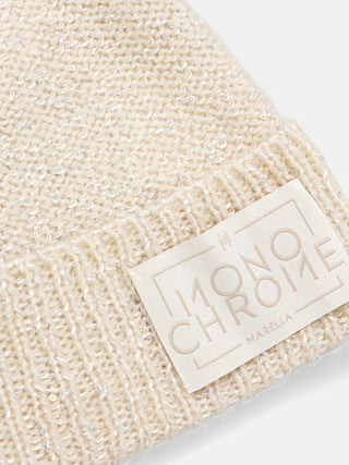 Berretto in misto cashmere con paillette