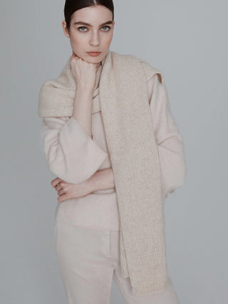 Sciarpa in misto cashmere con paillette