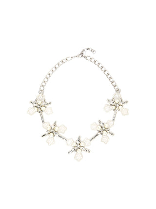 Collana con fiori e bead