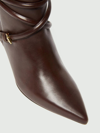 Stivale a tubo in pelle